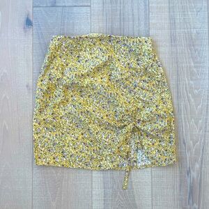Yellow floral skirt